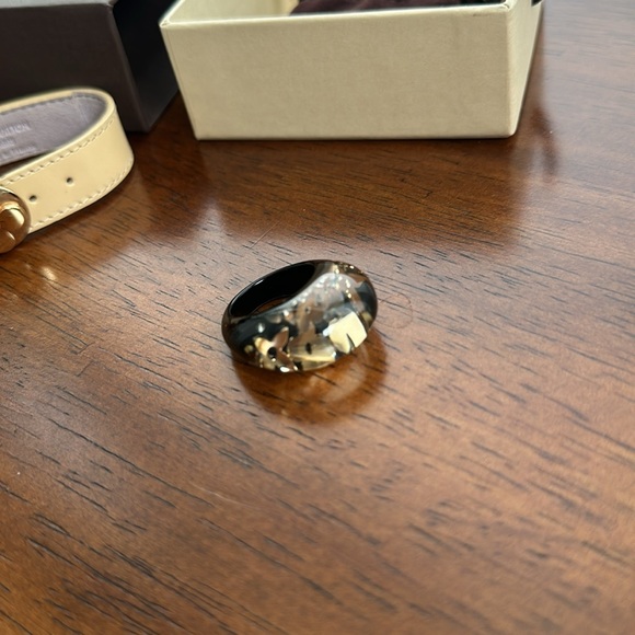 23 Authentic Louis Vuitton Like New Leather Bangle and Ring with Box Good Luck - Picture 4 of 8